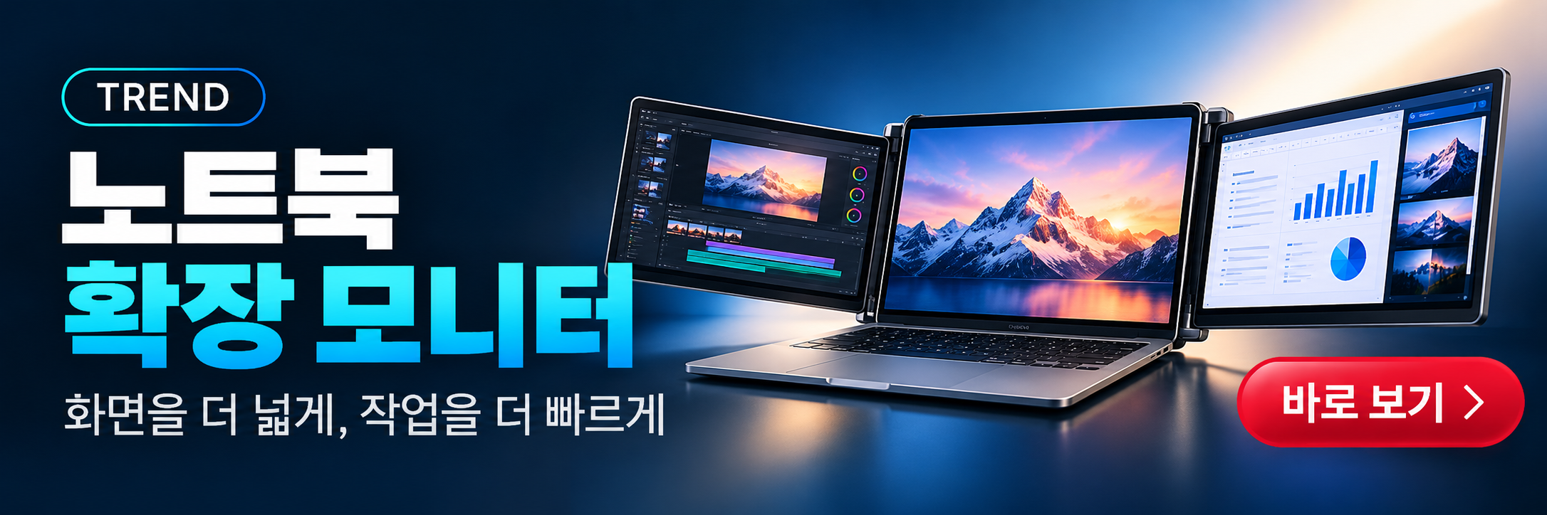 노트북 확장 모니터 쿠팡 배너